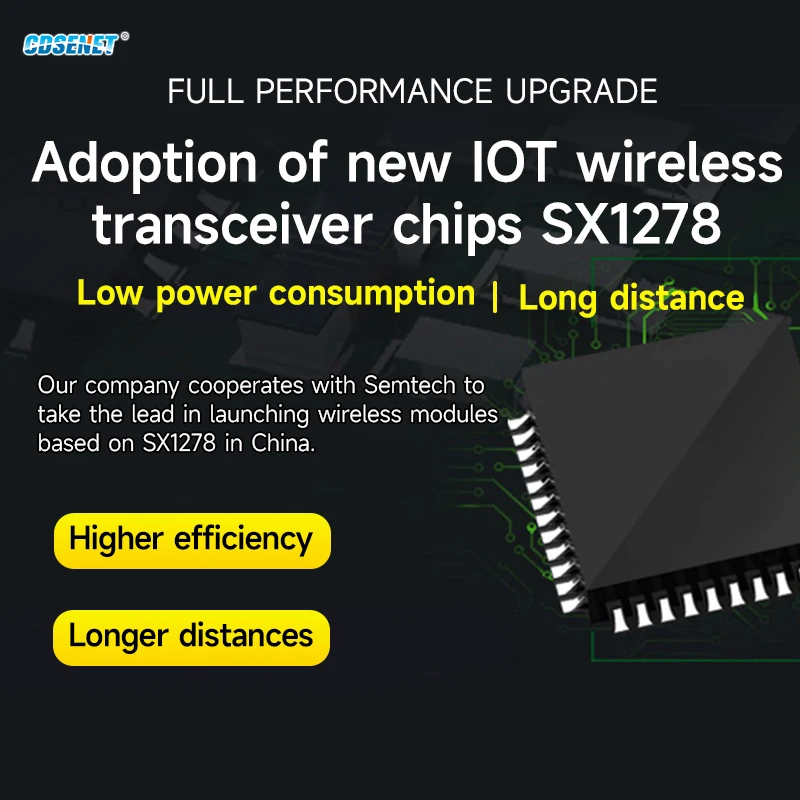 433MHz SX1278 Lora Wireless SPI Module CDSENET E32-400M33S 33dbm Long Distance 16KM PA LNA Low Power Industrial Grade