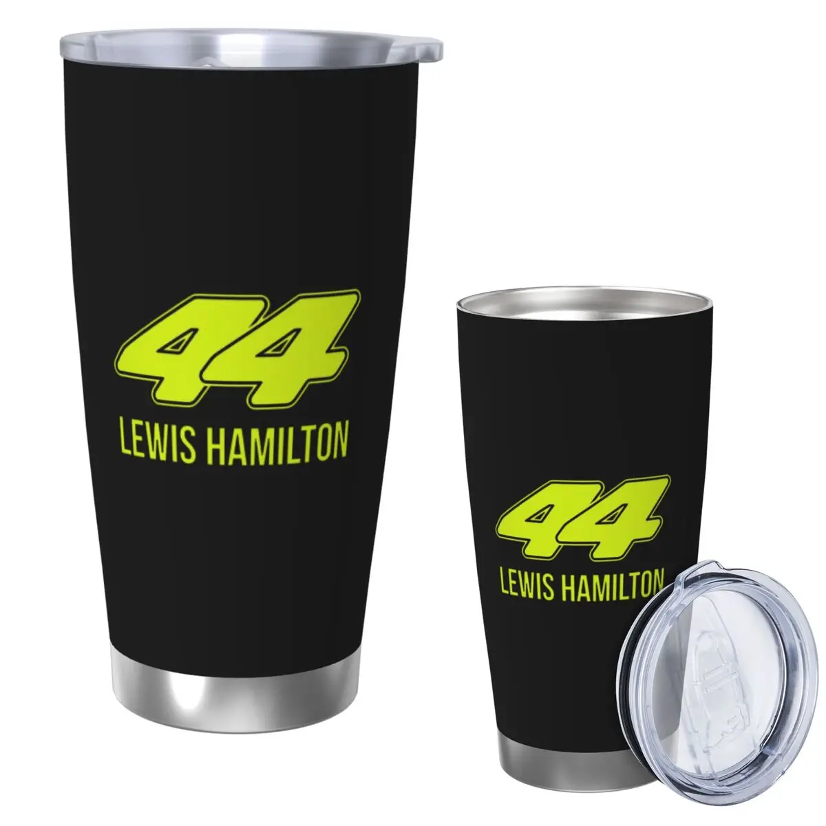 

Lewis Hamilton 44 Стакан из нержавеющей стали с вакуумной изоляцией, термосоломинки для холодных бутылок с крышкой, 20 унций