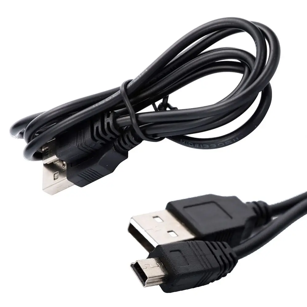 Copper 1m for Speakers PSP USB 2.0 MINI 5 Pin Male Jack USB To MINI 5Pin Data Cables Charging Cord