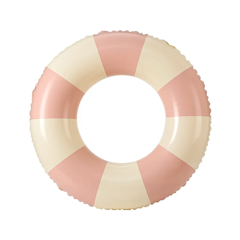 JIAINF หนา PVC Stripe แหวนว่ายน้ํา Retro Ins เสื้อชูชีพเด็กผู้ใหญ่ว่ายน้ําวงกลมน้ํากิจกรรม Inflatable ของเล่น