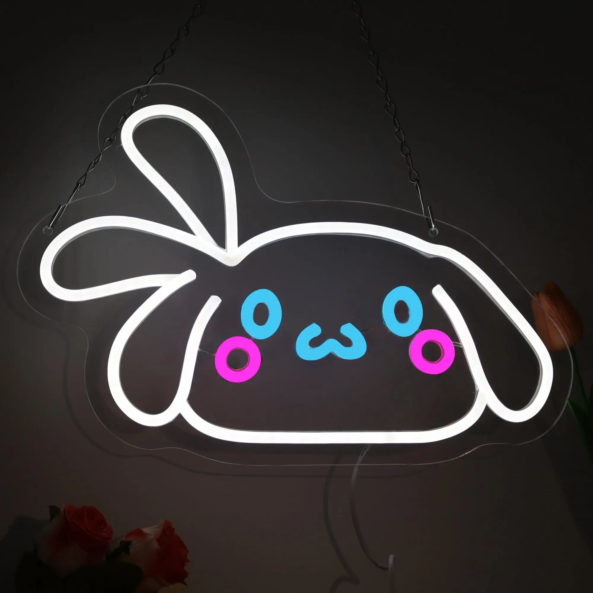 

Неоновая вывеска Sanrio Laurel в виде собачки для украшения дома, неоновая вывеска с питанием от USB для магазина, гостиной, игровой комнаты, подарки для детей и друзей