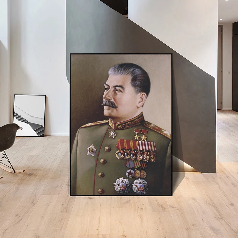 Famous Russian Joseph Stalin Portrait Poster And Print Canvas Painting Retro Figure Wall Art For Living Room Home Decor Cuadros