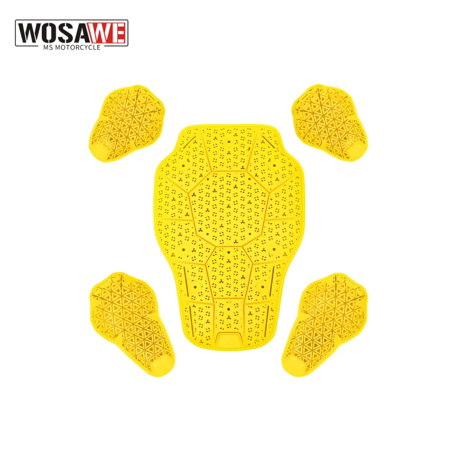 WOSAWE CE Level 2 Certified Motorcycle Shoulder Elbow Back Protection Pad Racing Safety Insert Armor Back Protector Pad