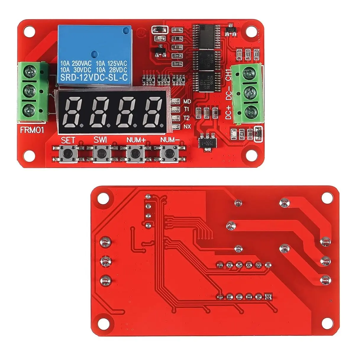 2026 NEW 2pcs DC 12V FRM01 Multifunction Timer Delay Relay Module with Segment LEDs for Smart Home
