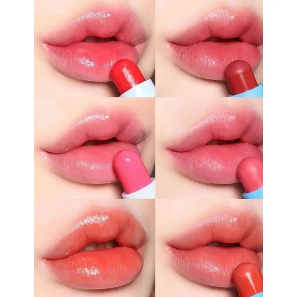 Rossetto colorato idratante per la cura della pelle casual da donna, idratante duraturo, idratante e brillante