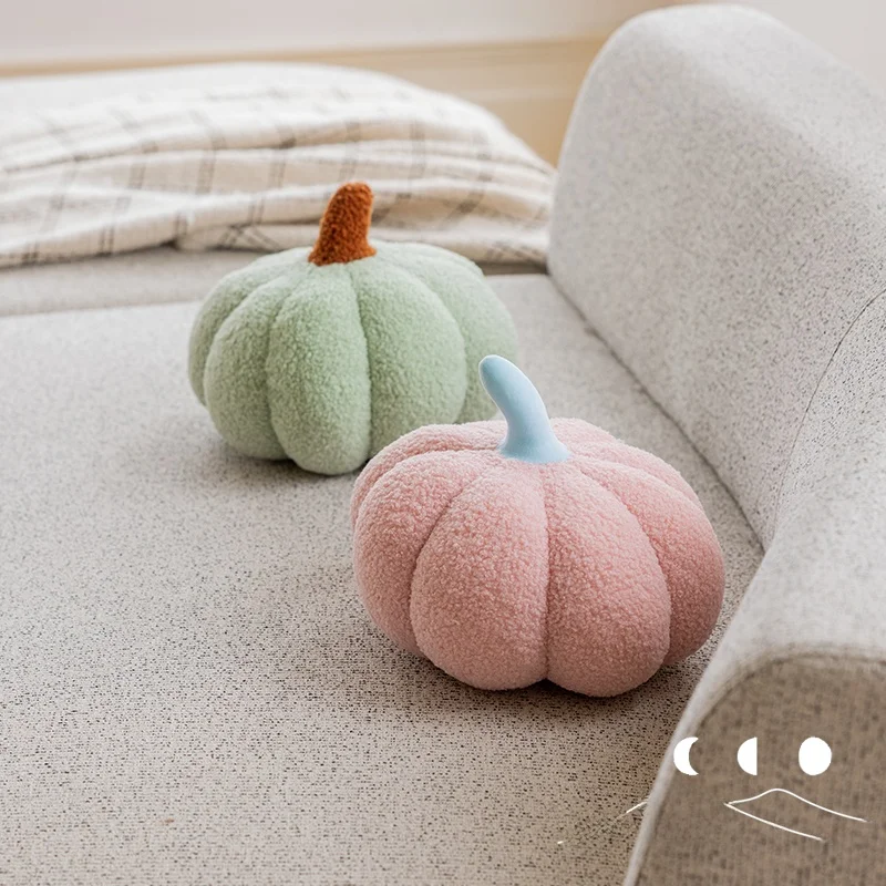Kream Style Khaki Small Pumpkin Shaped Cushion Sofa Bed Head Small Pillow Window  Back Office Nap Time Home Decor