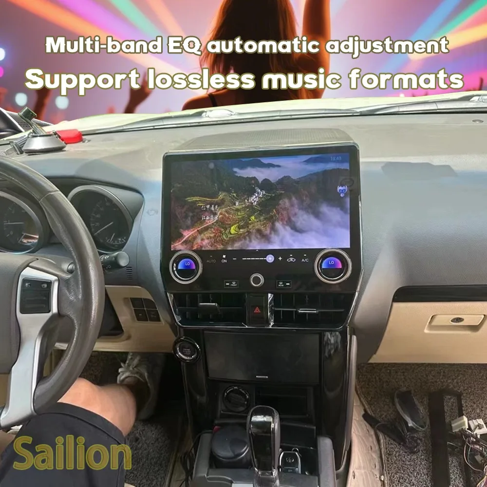 8コア 12G+256Gメモリ A7870CPU搭載 車載ラジオ トヨタ プラド LC150、120 レクサス GX550 2010-2022年式対応 QLEDスクリーン TDA7851チップ 36EQ DSP搭載