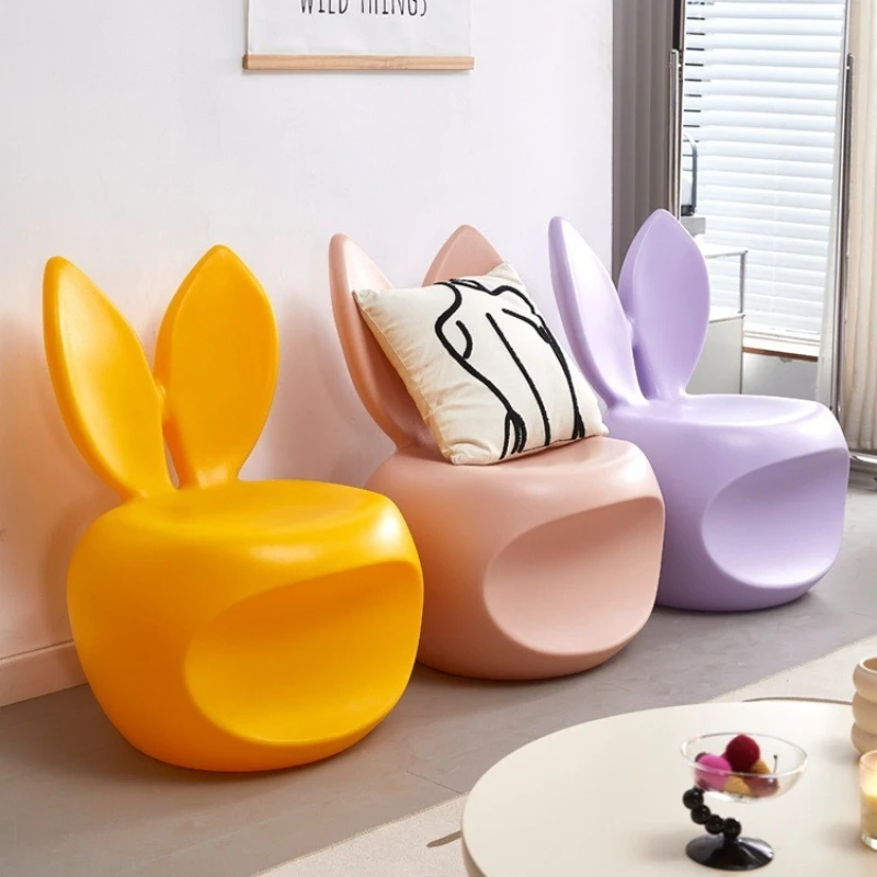 Rabbit low stool household entry living room shoe changing stool ornament animal cartoon children's small stool creative chair