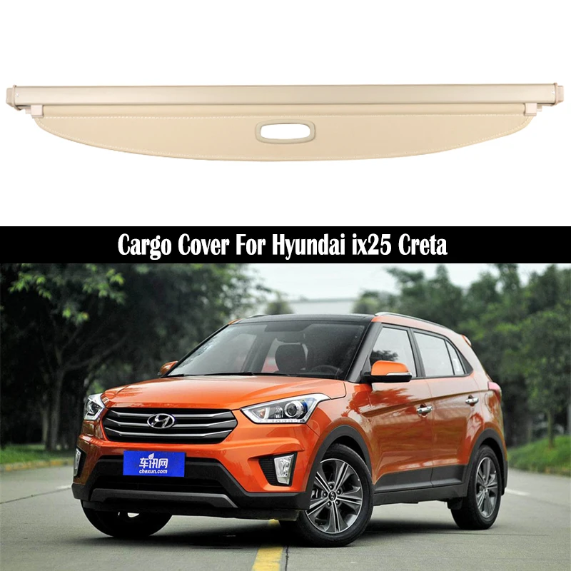 

Trunk Cargo Cover For HYUNDAI ix25 Creta 2014-2019 Security Shield Rear Luggage Curtain Partition Privacy Car Accessories