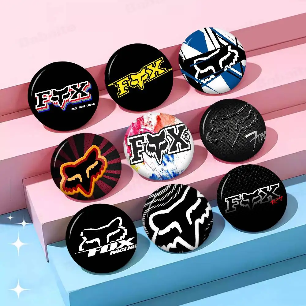 20 Styles F-FOX Logo Racing Creative Tinplate Soft Button Pins Animal Icon Brooch Lapel Backpack Badge Accessories Pin