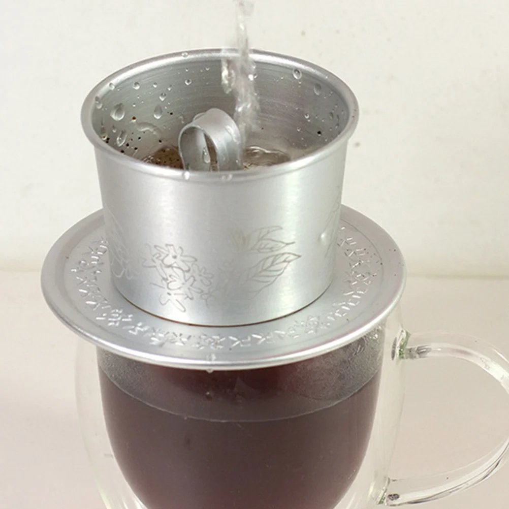 

1 set 1 Set Vietnamese Filter Portable Aluminum Dripper Travel Drip Compact For Outdoor Camping Easy To Clean Coffee