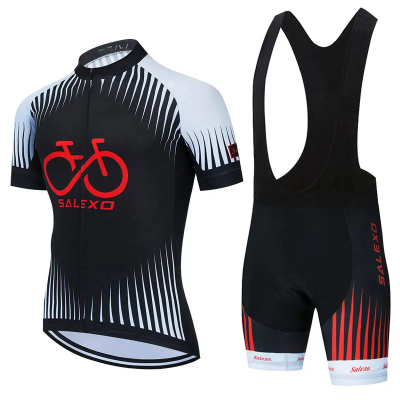 2023 Summer Cycling Jersey Set Men New Short Sleeve Road Team Bicycle Jersey Cycling Clothing Bib Shorts Suits Bike Wear Clothes