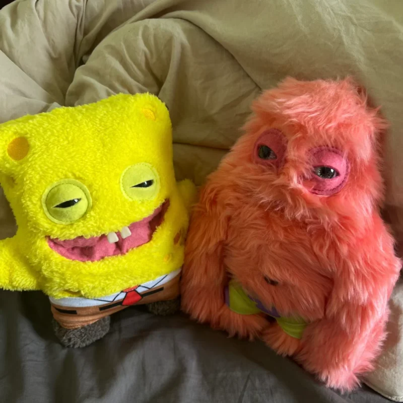 

2024 Новый оригинальный плюшевый Fuggler Ugly Monster X, аниме-серия, желтая губка, коллекционное издание, 22 см, модель куклы, игрушки, подарки