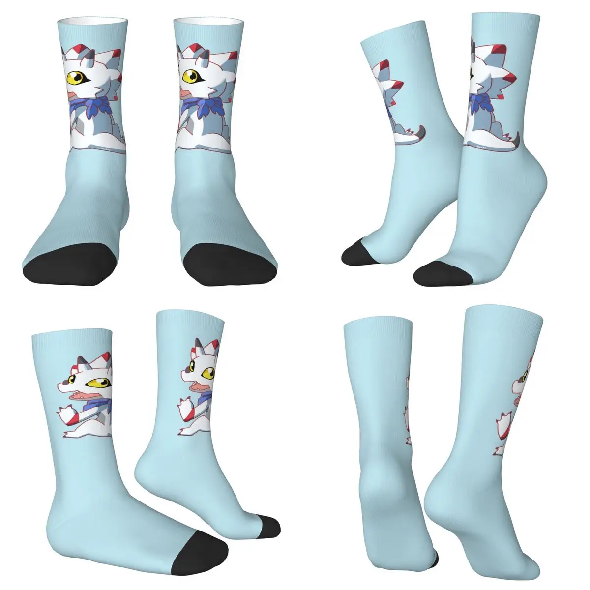 

Носки Gammamon Digimon, чулки высокого качества в стиле Харадзюку, всесезонные длинные носки, аксессуары для унисекс, рождественские подарки