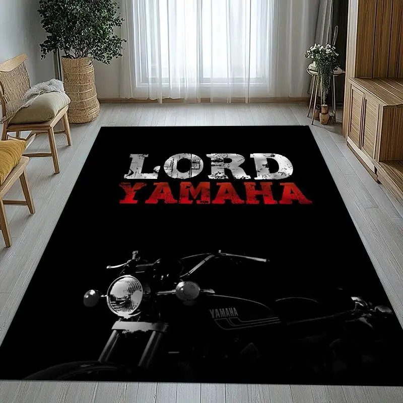 Vintage 3D Y-Yamahas Style Racing Car Garage Soft Non-Slip Area Rug for Living Room,Bedroom Carpet Mat for Sofa,Moto Home Decor