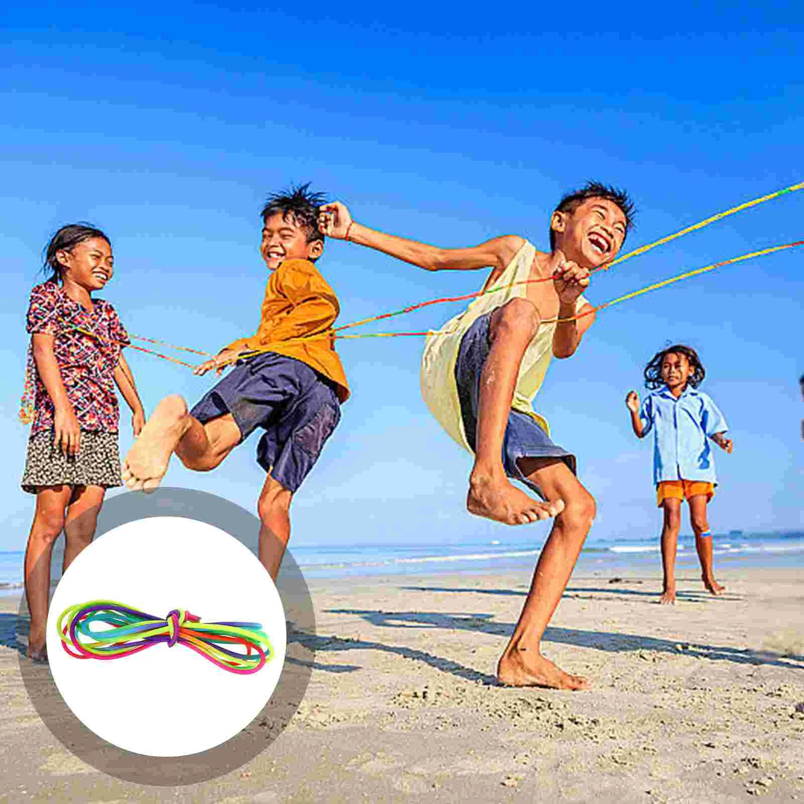 Parque infantil escolar brinquedo criança pular corda engraçado elasticidade criança saltando estudantes