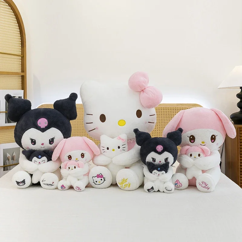 58cm 산리오 만화 귀여운 헬로키티 쿠로미 멜로디 봉제 인형 장난감 카와이 방 꾸미기 소파 쿠션 베개 봉제인형 선물