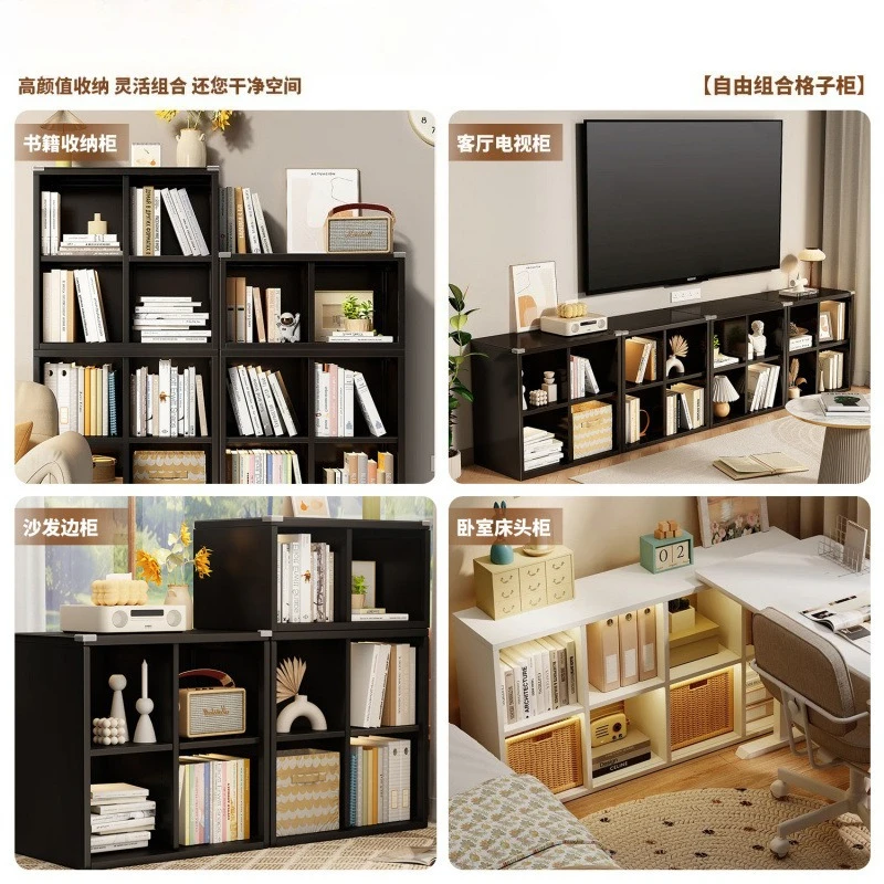Steel lattice cabinet combination, living room floor storage, household storage, bookcase storage, storage items