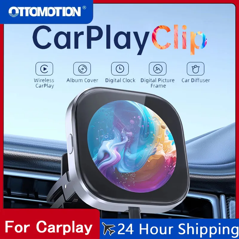 Ottomotion CarPlay Clip Wireless CarPlay Adapter built in Air Freshener Multi-function Car Accessories for Audi Benz VW Ford