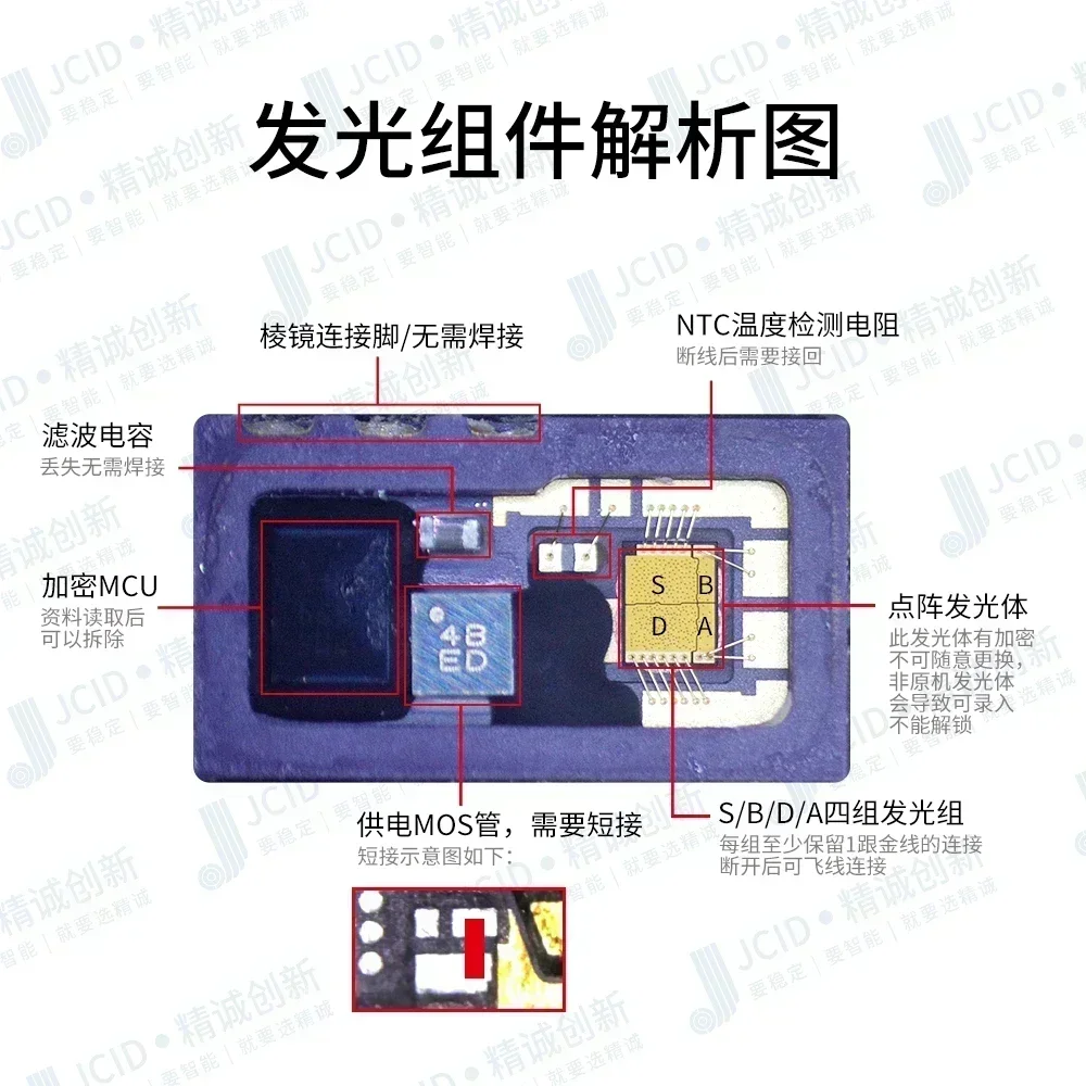 JC Dot Projector Flex Cable per iPhone X XR 11 12 PRO MAX 12 Mini ipad Pro 3/4 JCID Face ID Programmer Dot Projector leggi scrivi