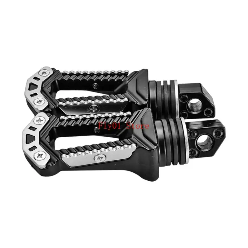 

Anti Slip Motorcycle Rear Footrests Ergonomic New Moon Design Aluminum Construction Pegs for Secure Passenger Support