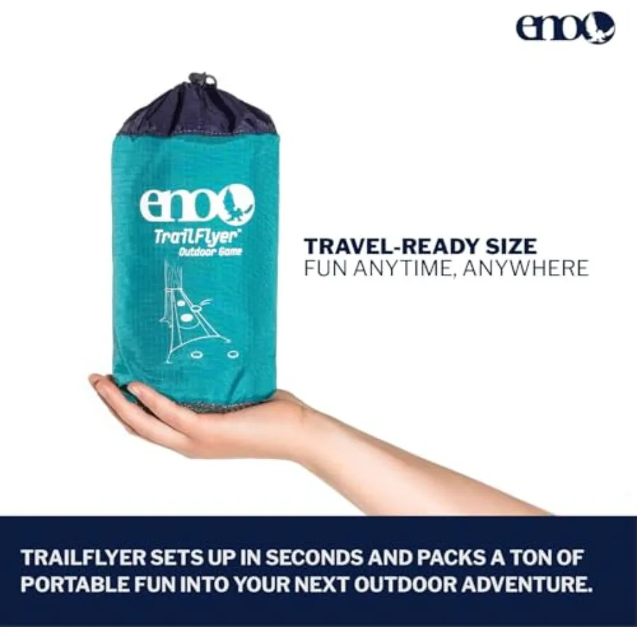 TrailFlyer Outdoor Game for Hiking Camping Beach and Festivals in Navy Seafoam with Durable Lightweight Material and Portable D