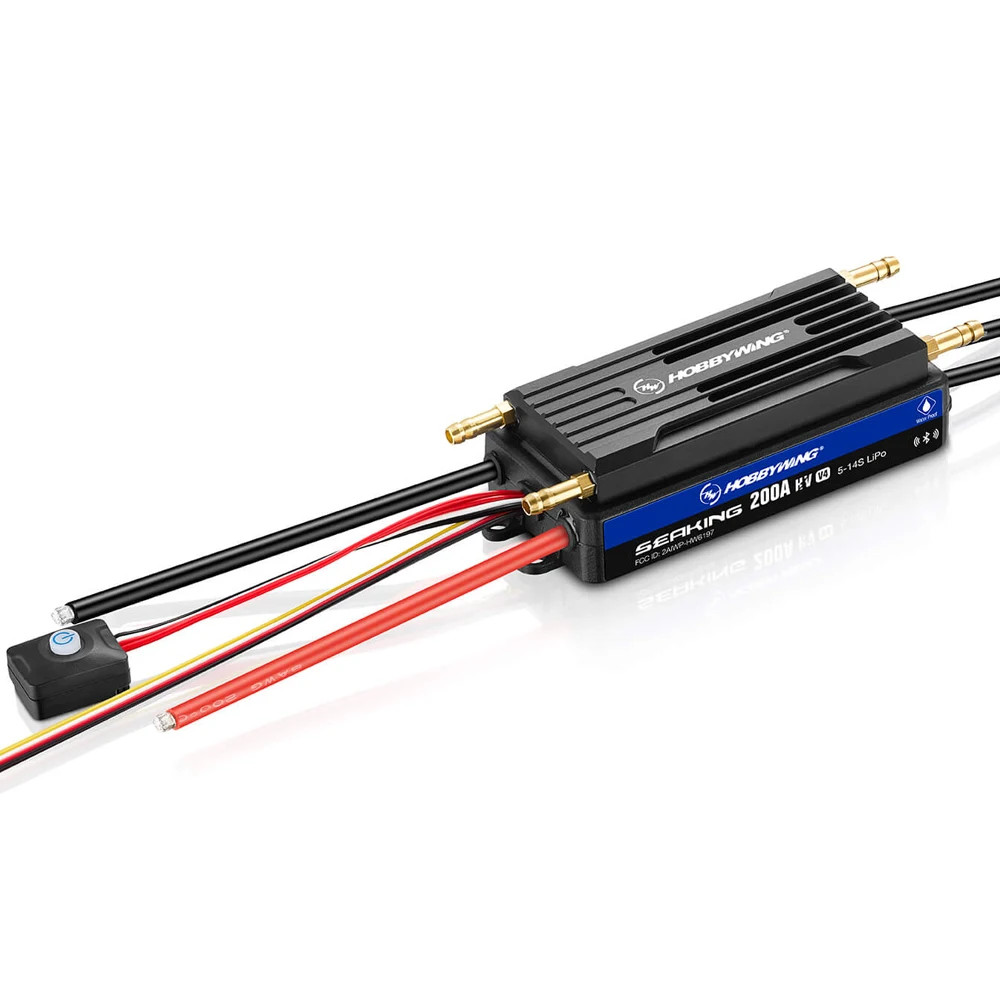 Hobbywing Seaking 200A/300A HV V4 5-14S مقاوم للماء بدون فرش ESC سرعة تحكم BEC الناتج لقارب RC