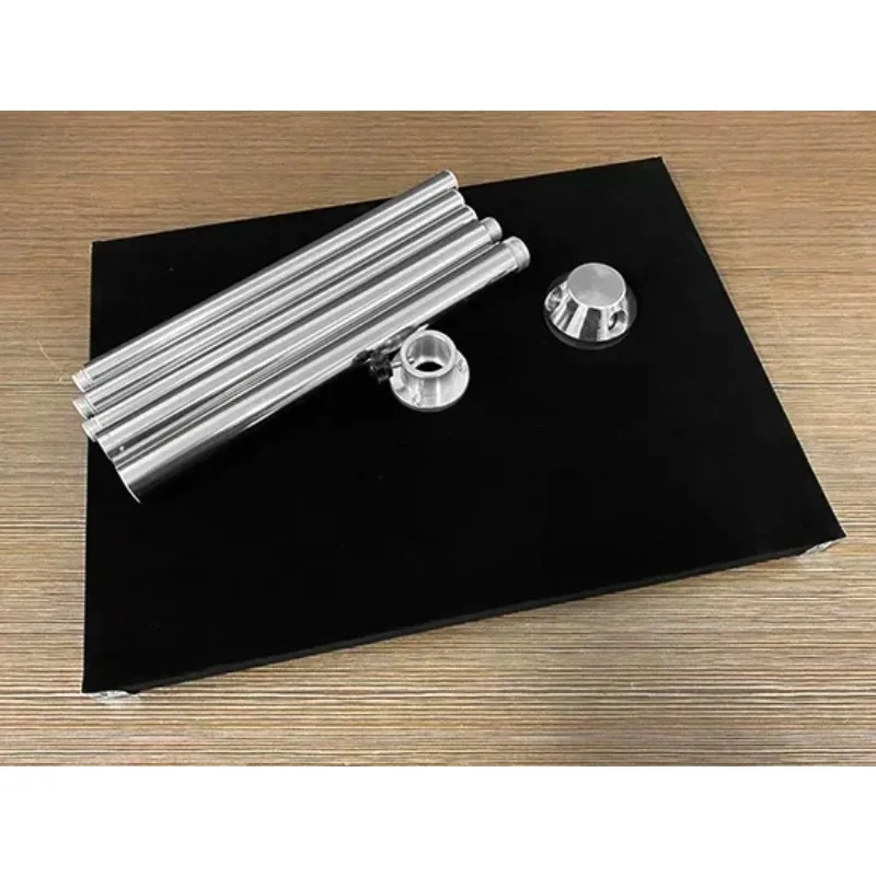 Accessories Tray Magician Table (Silver Decoration) Magic Tricks Stage Close Up Illusions Gimmick Props Easy to Carry Storage