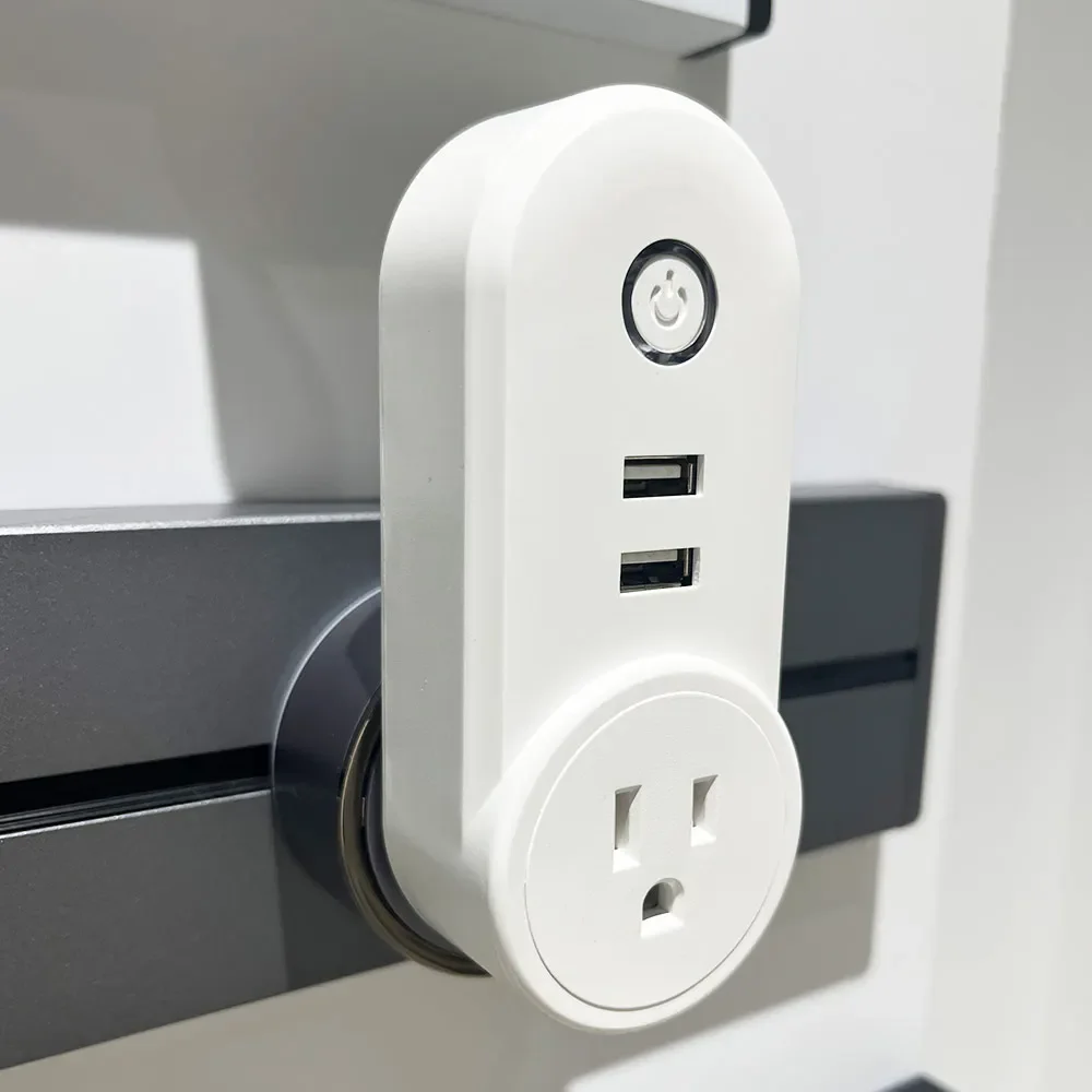 

Smart Wifi plug with 2 USB ports 5V2.1A US socket 110V/220V tuya app automatic remote timing voice control with googlehome