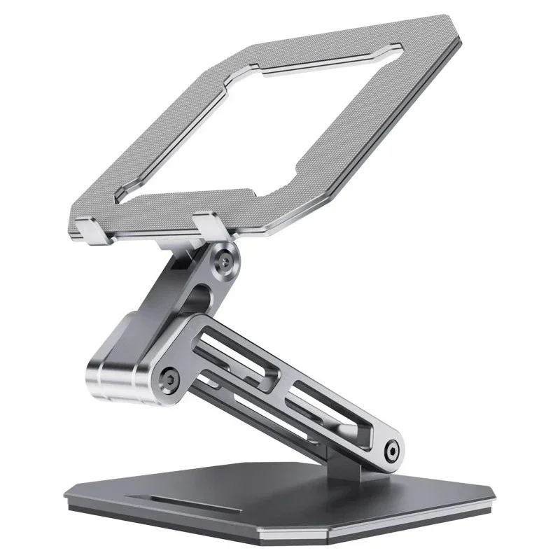 Aluminum Alloy Cooling Stand Adjustable Foldable Tablet and Mobile Phone Stand for Desktop Use