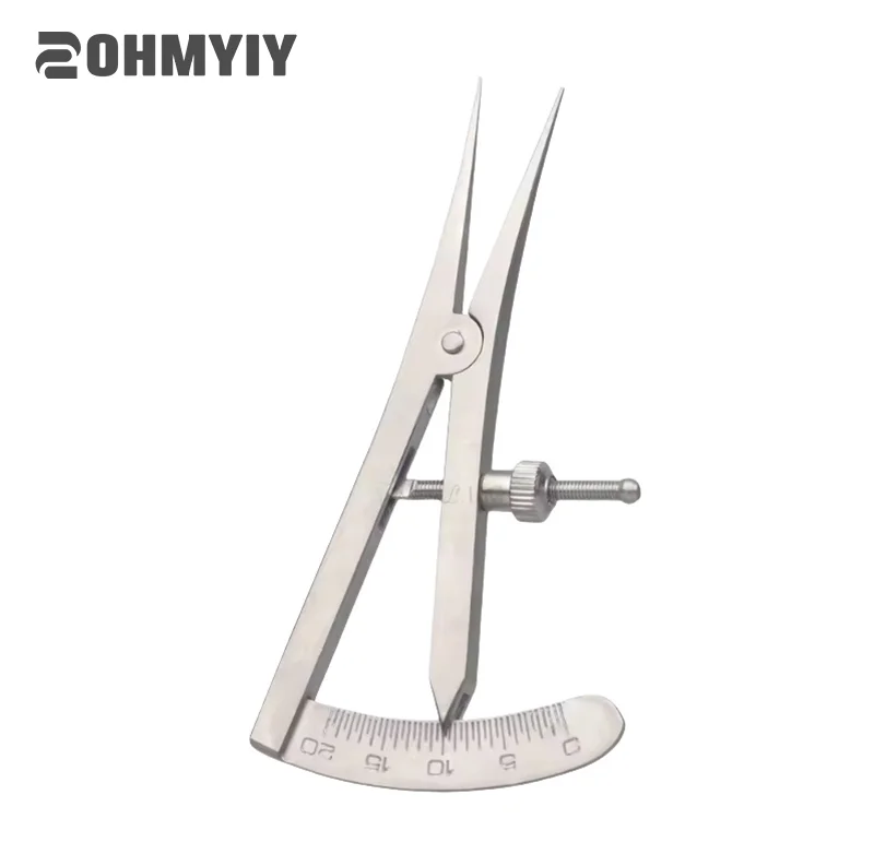 

Dental Implant Bone Caliper Dental Crown Gauge Calipers Ruler Curved/Straight Head Dental Surgical Wax Bone Dental Instrument