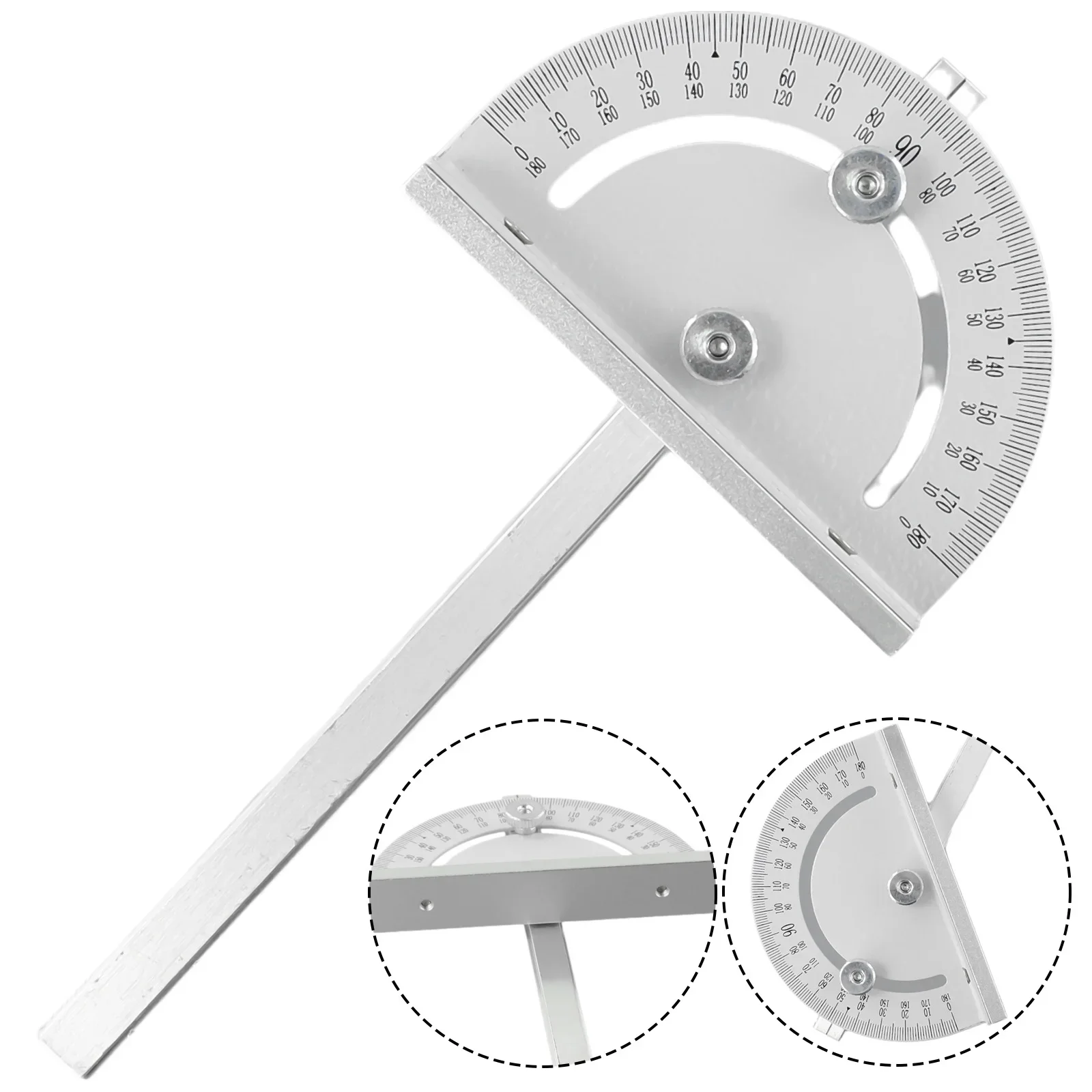 Protractor Angle Ruler Accessories Replacement Circular Caliper Gauge Goniometer Metal Angle Finder T Style Tuler