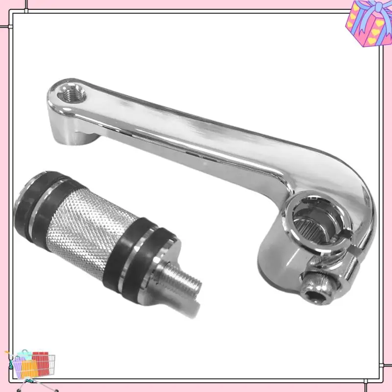

A77T-Chrome Mid Control Shift Lever Shifter W/ Pedal Mid Control Shift Lever Shifter Lever Shifter Pedal
