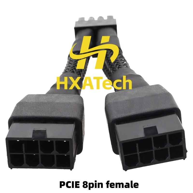HXATech-  Sleeved Dual 8Pin to 8Pin Power Adapter Cable for Graphics Card A6000 170HX Tesla P100 A100 V100 A40 A30 A16