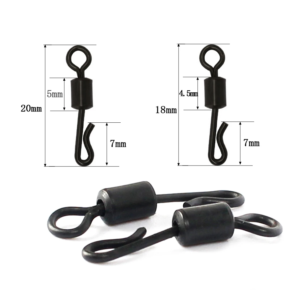 

150pcs Fishing Swivels Set Metal Barrel Snap Connector Durable Portable Carp Fishing Tools Ball Bearing Swivel Hook