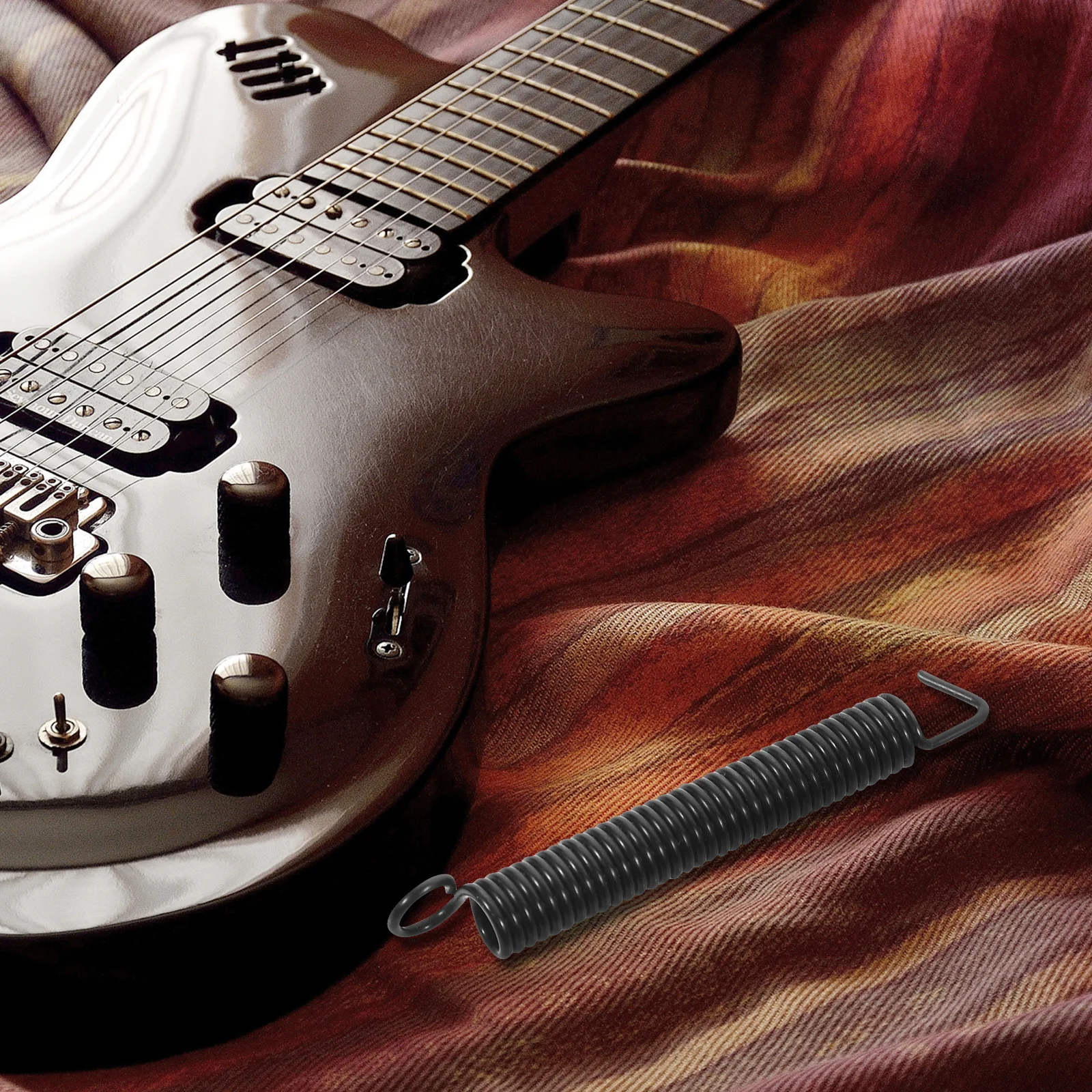 

3 Pcs Electric Guitar Tremolo Bridge Spring Parts and Accessories Single Shake Springs Black Block