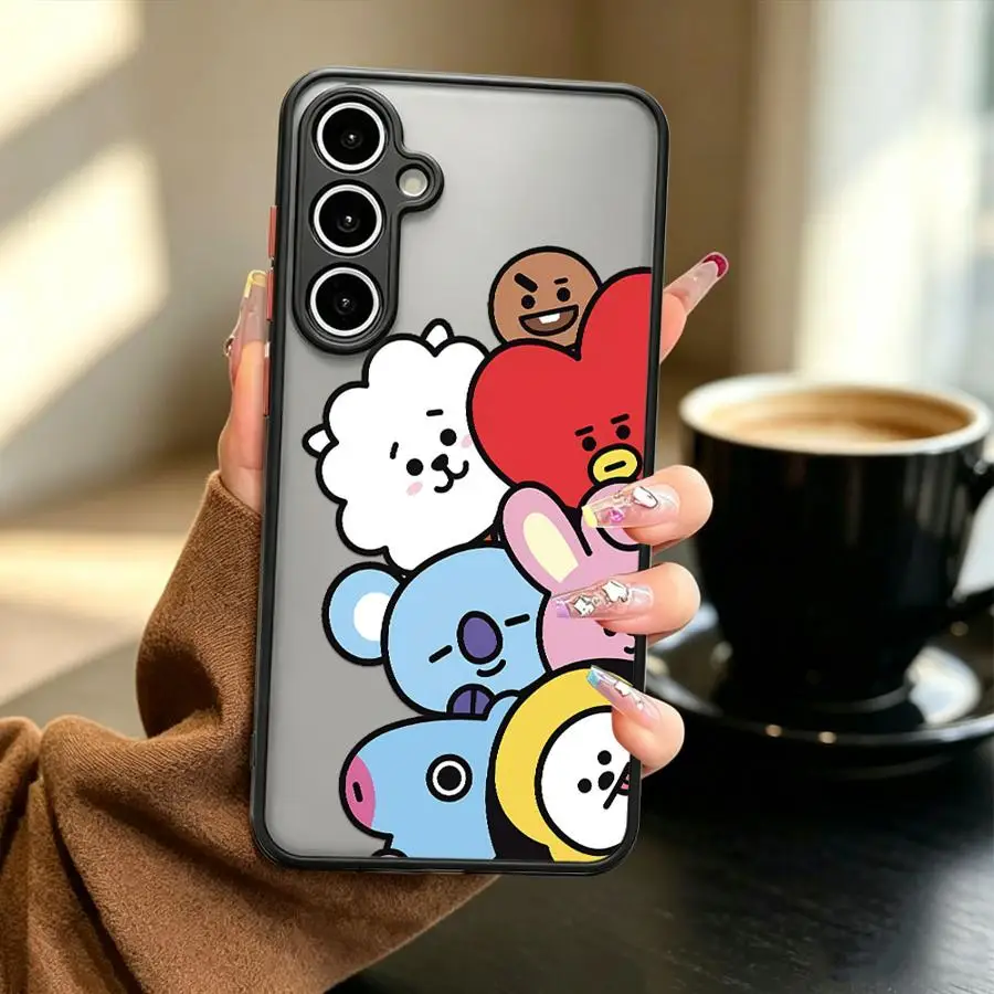 Niedliche Cartoon -Y-BT-21 Hülle für Samsung Galaxy A17 A52 A52S A72 A14 A23 A34 A36 A54 A53 A73 A35 A56 A55 A16 A15 Handyhülle