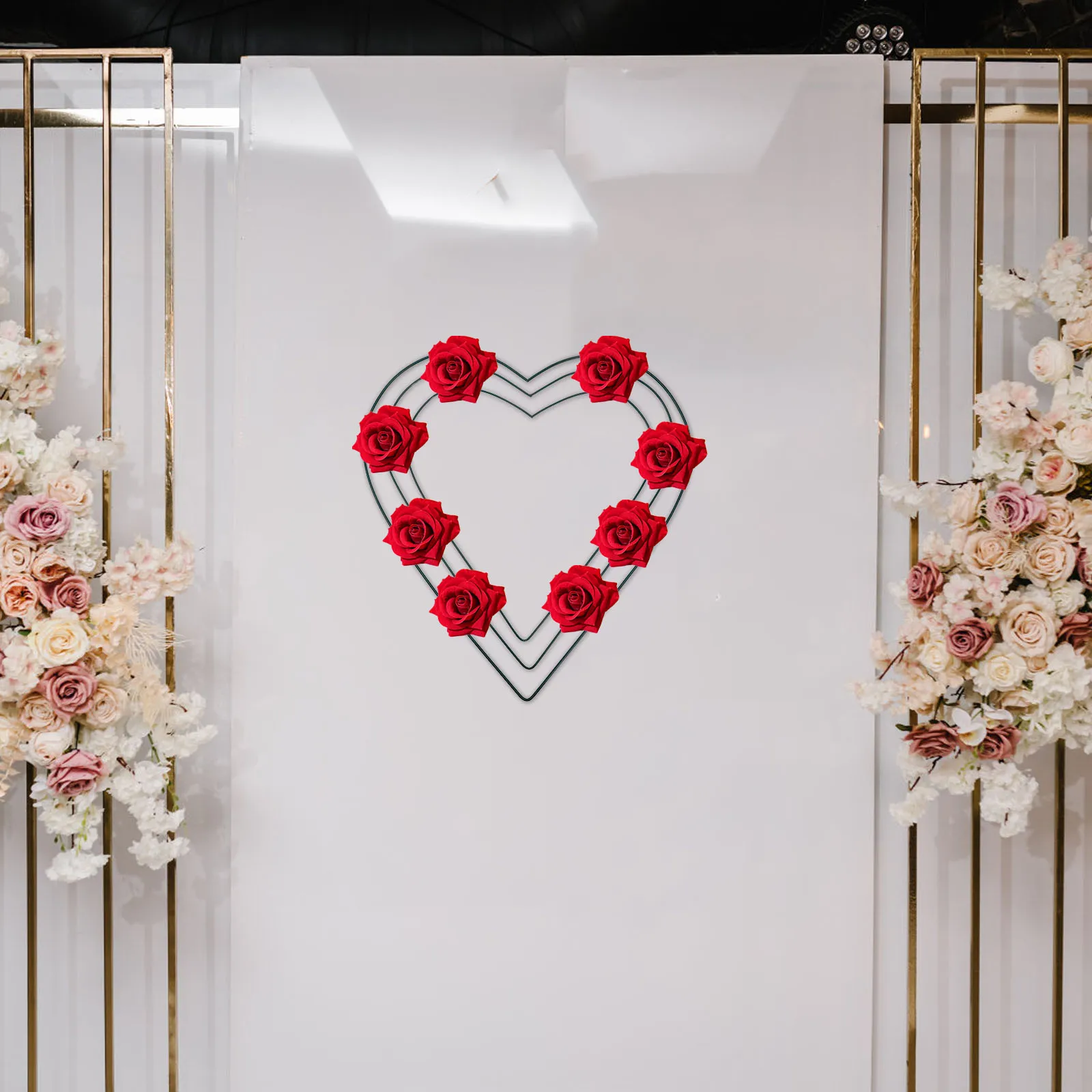 

2Pcs Iron Wreath Frame DIY Wreath Making Rings Sturdy Decor for Indoor Outdoor Garden Terrace Festive Decoration