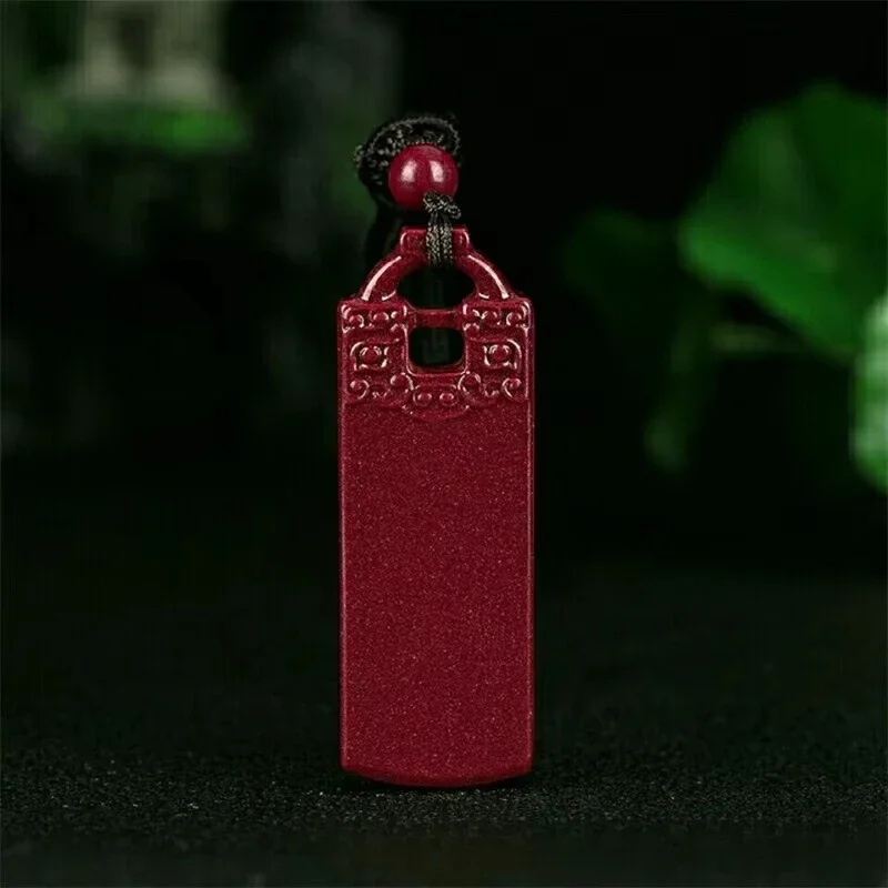 

Cinnabar Pendant Pure Natural Original Stone Genuine Purple Gold Sand Exorcism Fortune Transfer Men's and Women's Necklace