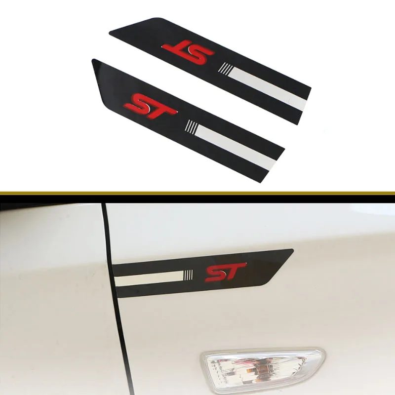 Car ST Side Fender Sticker Fit for Ford Focus 2 3 4 MK2 MK3 Fiesta Mondeo Escape Kuga EcoSport Explorer Edge Fusion Accessories