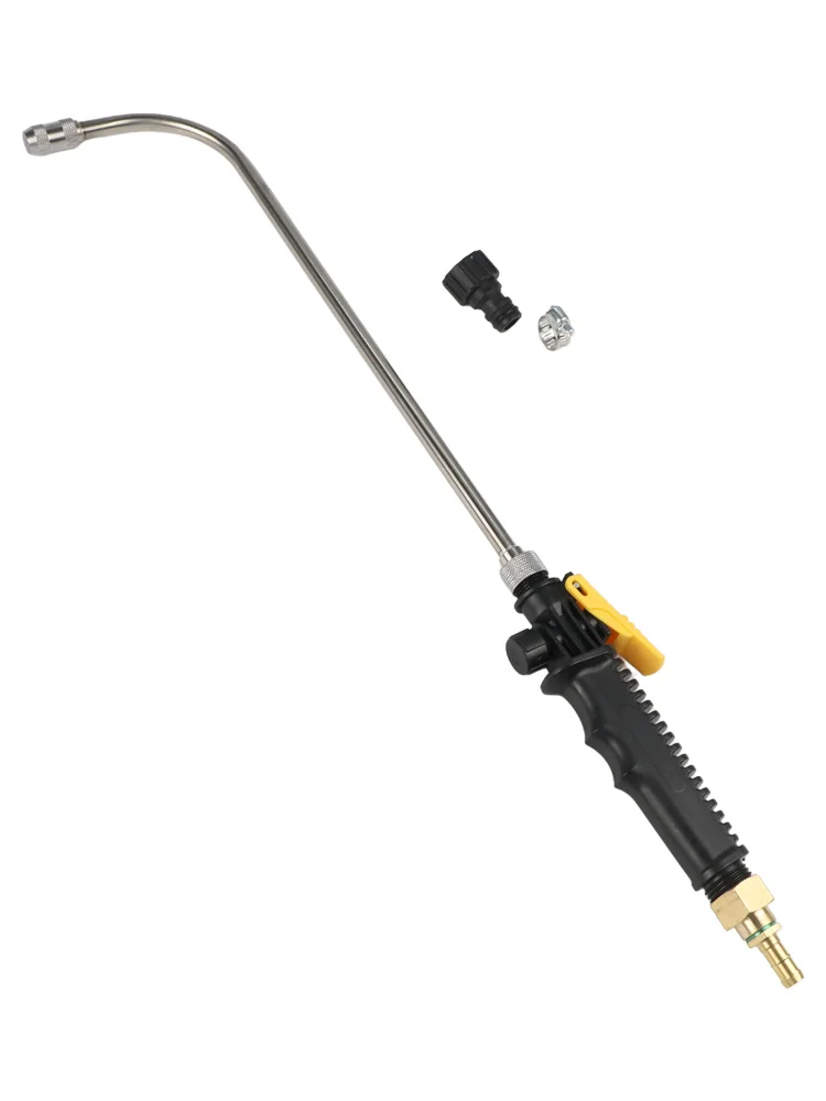 Gardening Tool Adjustable Sprayer Lockable Handle Watering Device Brass Barb Efficient Performance Lockable Switch Handle