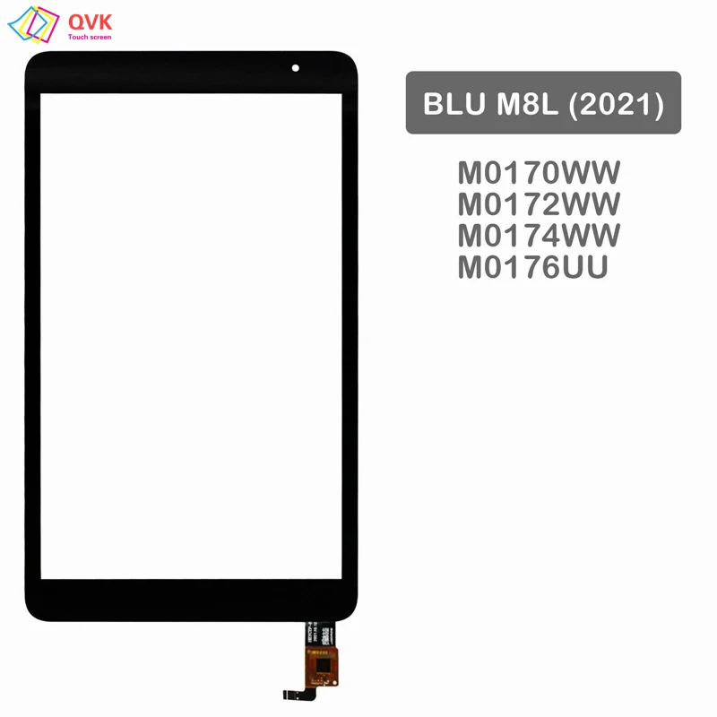 Zwart 8 Inch Voor Blu M 8L 2021/Blu M 8L 2022/Blu M 8L Plus Touchscreen Digitizer Vervanging