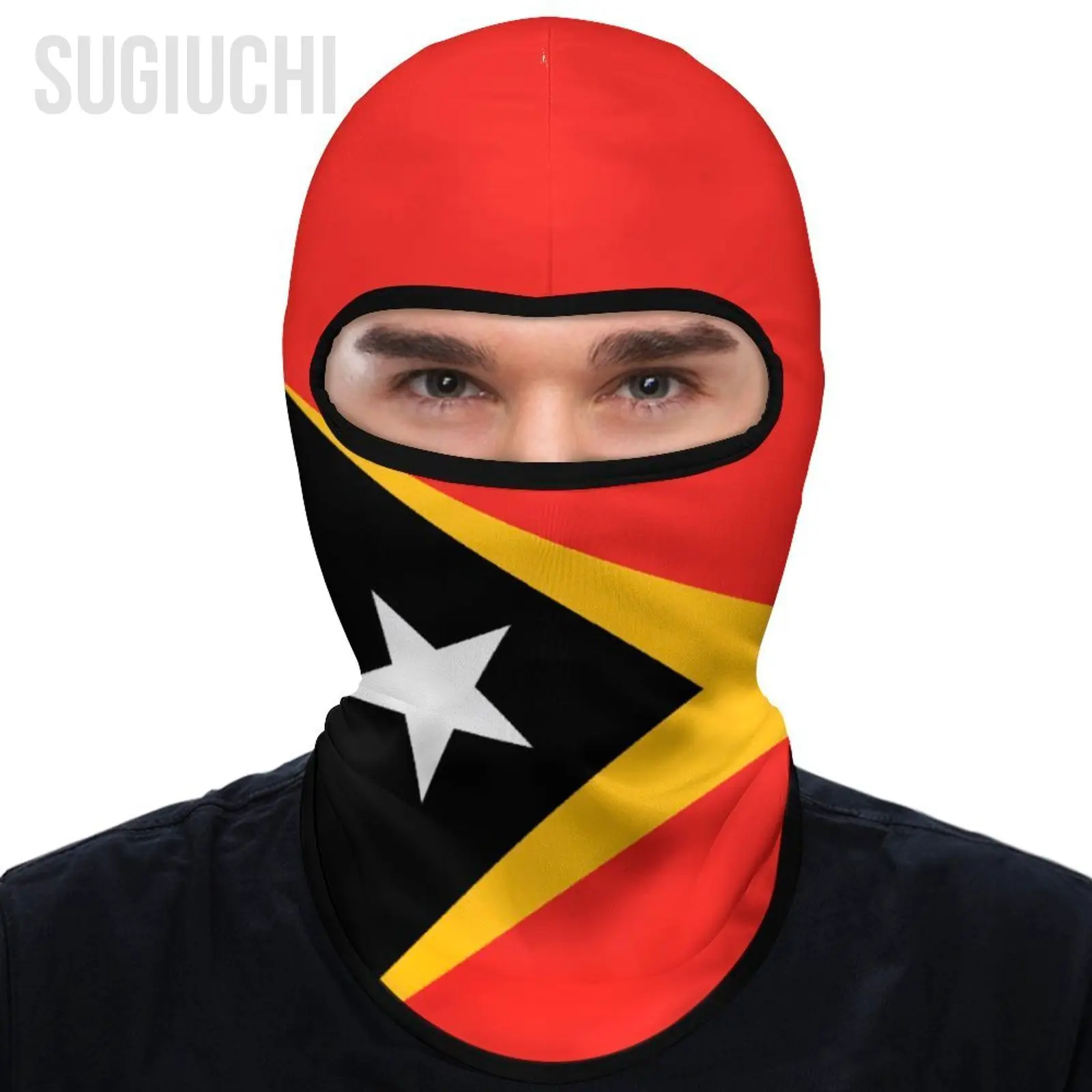 East Timor Flag Outdoor Cool Sunscreen Motorcycle Face Mask Moto Biker Wind Cap Mask Stopper Windproof Bicycle Cycling Headgear