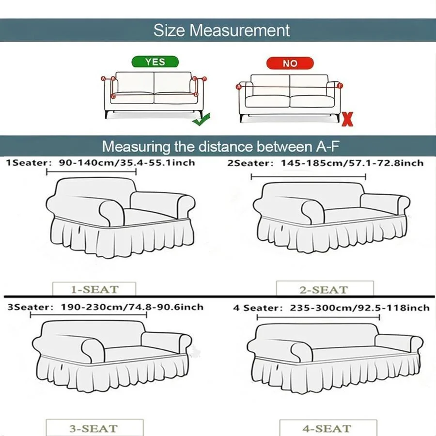 Solid Color Jacquard Fabric Sofa Cover Elastic Washable Slipcover for 1/2/3/4/5 Seat Living Room Couch Protection