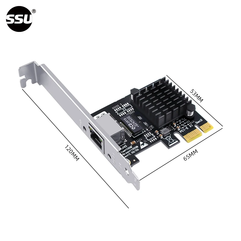 بطاقة شبكة سلكية للكمبيوتر 5G إيثرنت 5Gbps سطح المكتب PCI-E x1 إلى 5G محول الشبكة 5000Mbps، مناسب لنظام التشغيل Windows 10/11