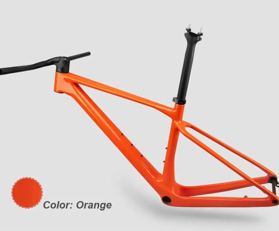 

20er mountain carbon bike frame MTB bicycle carbon frame orange color ud glossy frameset +seatpost boost 148x12mm S M L in stock