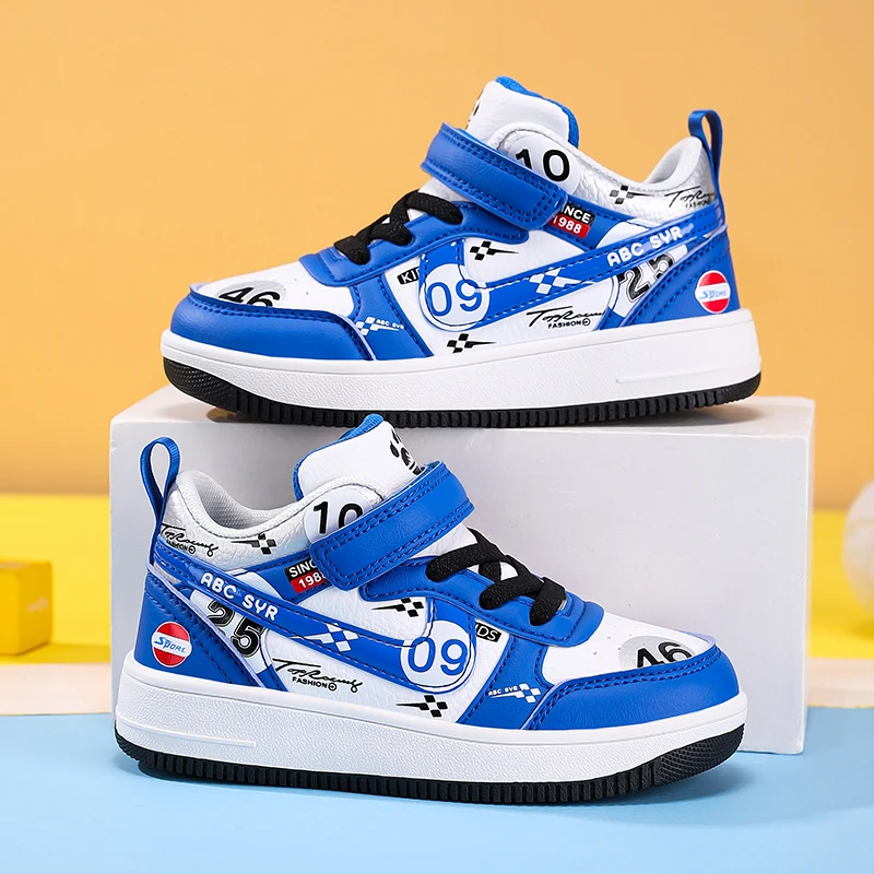 

Детские кроссовки для мальчиков, осень 2026: модные, новые, из искусственной кожи, для улицы и школы, люксовый дизайн, повседневная обувь, нескользящие, для баскетбола