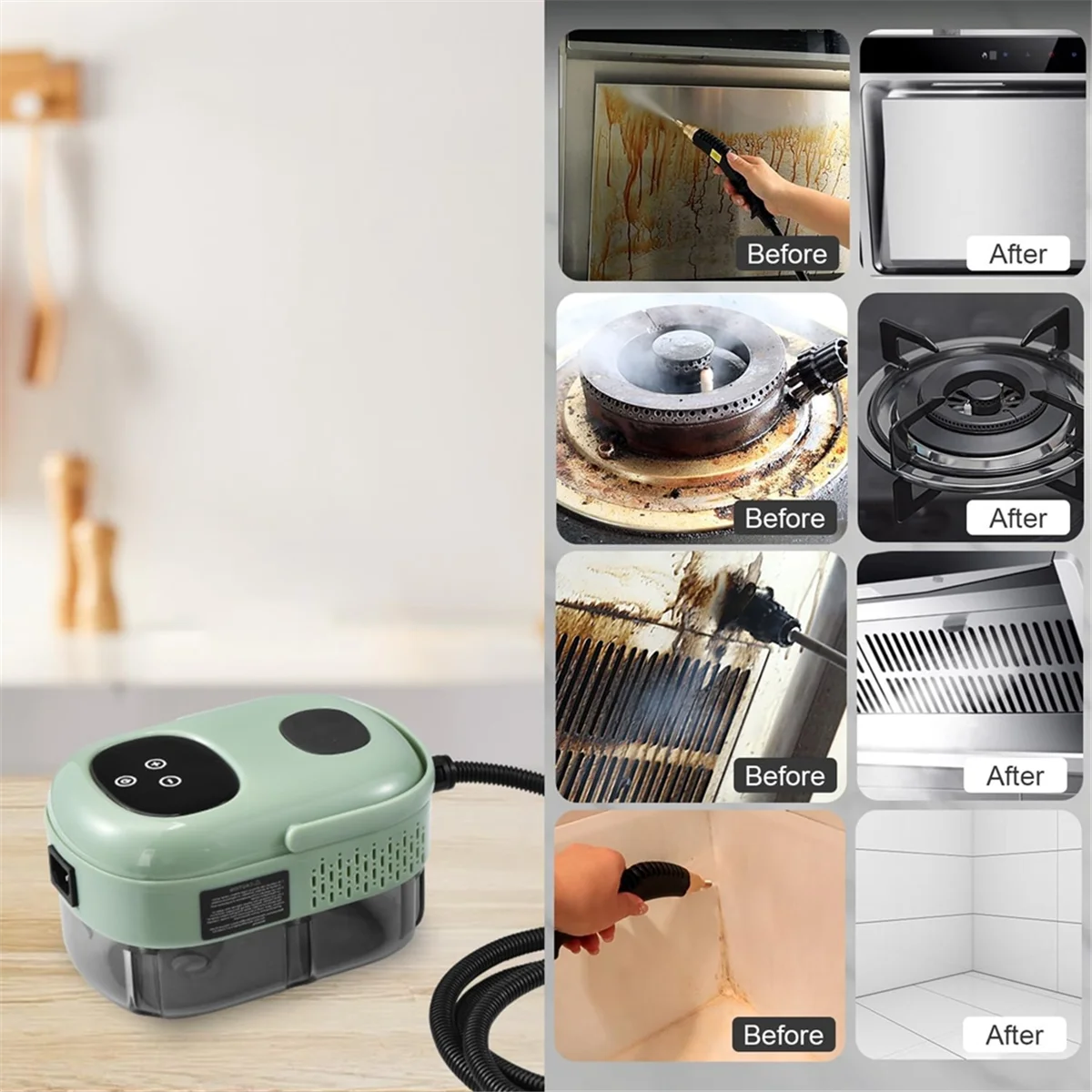 A14G-Handheld Steam Cleaner Steam Shot Cleaner 2500W Steamer อุณหภูมิสูงสําหรับบ้าน,ห้องครัว,ห้องน้ํา EU Plug A