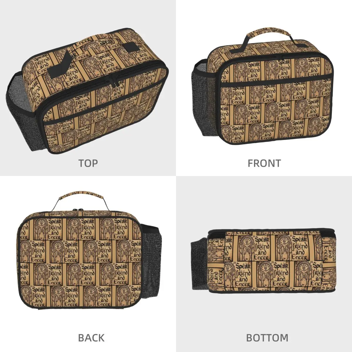 Speak Friend And Enter Bath Mat Rtvdux10pwo Insulated Lunch Bag for Women Kids Portable Food Boxes Thermal Lunch Box Tote