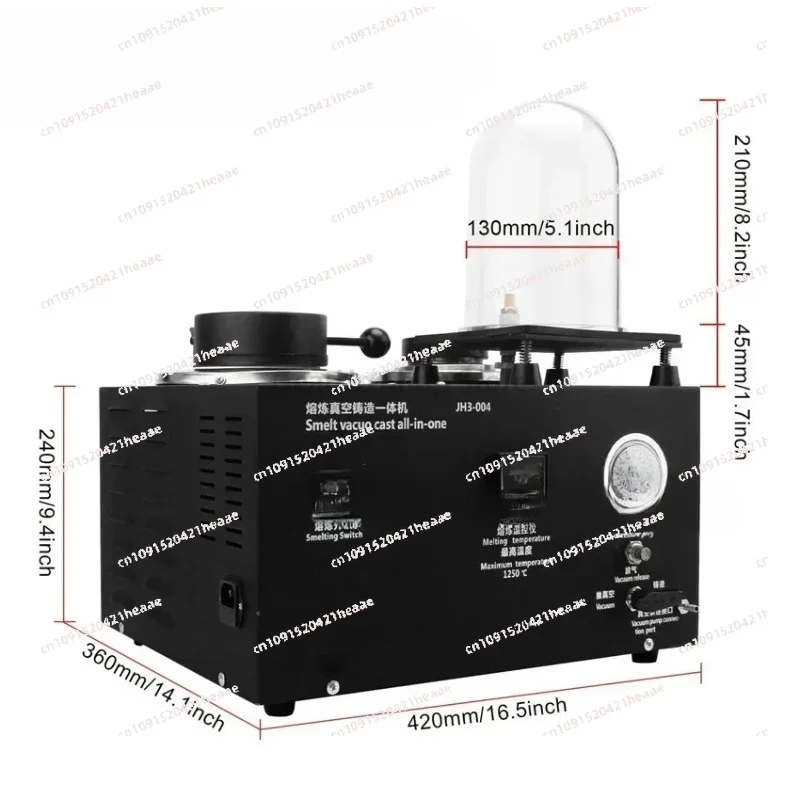 Suitable for 1-3kg 220V/110V 1800W Casting Machine Vacuum and Melting Equipment Refining Precious Metal Jewelry Casting Tool